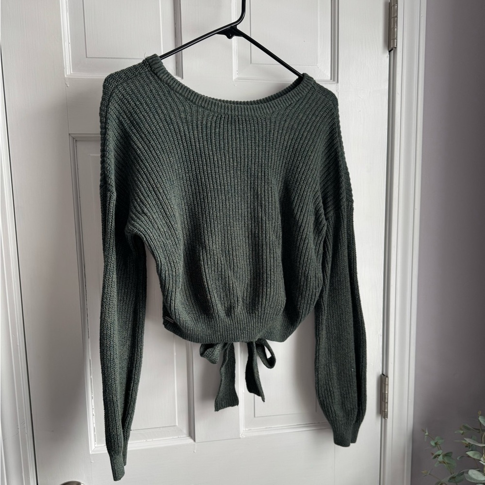 Hollister Green Knit Sweater